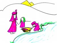 Pharoahs Daughter Adopts Moses.